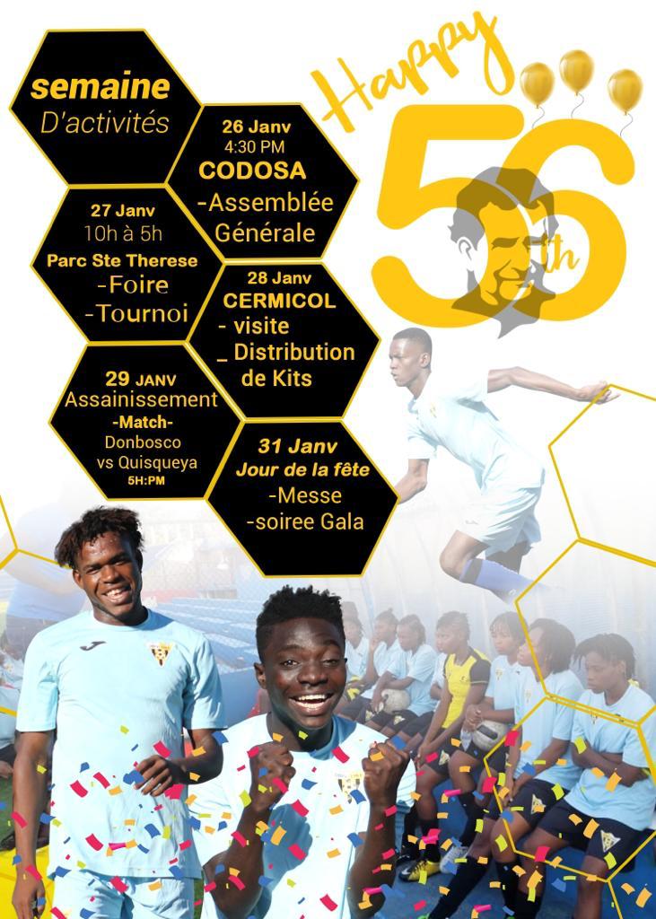 FOOTBALL – CÉLÉBRATION : UNE PLEIADE D’ACTIVITÉS POUR MARQUER À L’ENCRE D’OR LES 56 ANS DU DON BOSCO FC