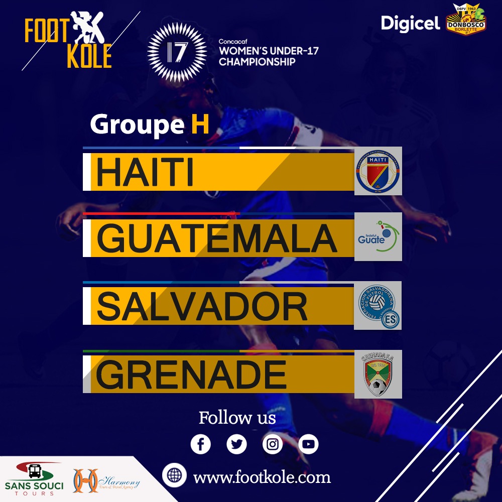 FOOTBALL FÉMININ – ÉLIMINATOIRES U-17 : HAÏTI DANS LE GROUPE H