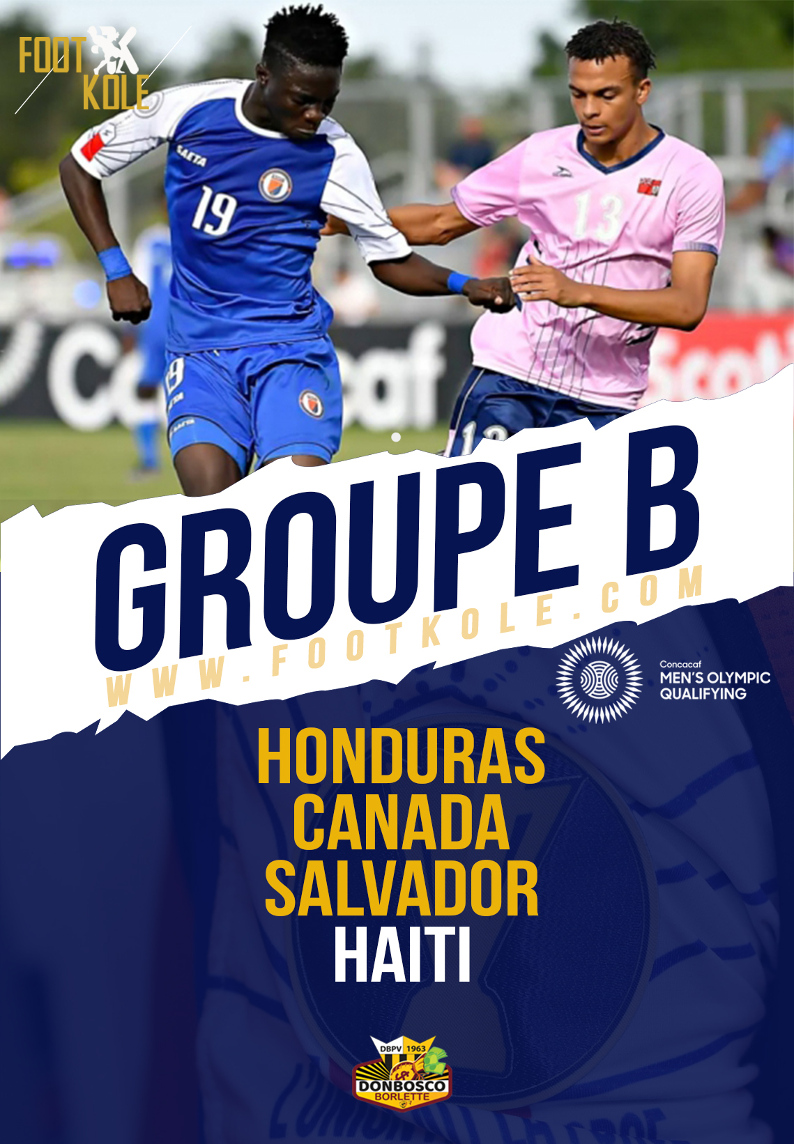 CONCACAF – JO 2020 : HAÏTI HÉRITE DU HONDURAS DANS LE GROUPE B