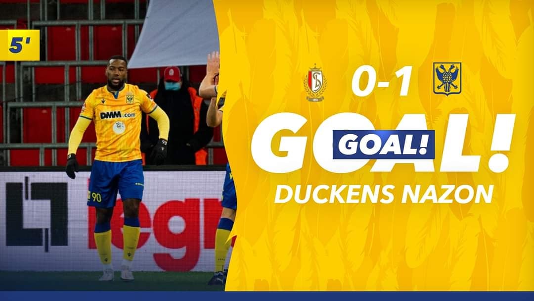 FOOT – EXPATRIÉS : DUCKENS NAZON MARQUE ET FAIT GAGNER SINT-TRUIDEN FACE AU STANDARD DE LIÈGE