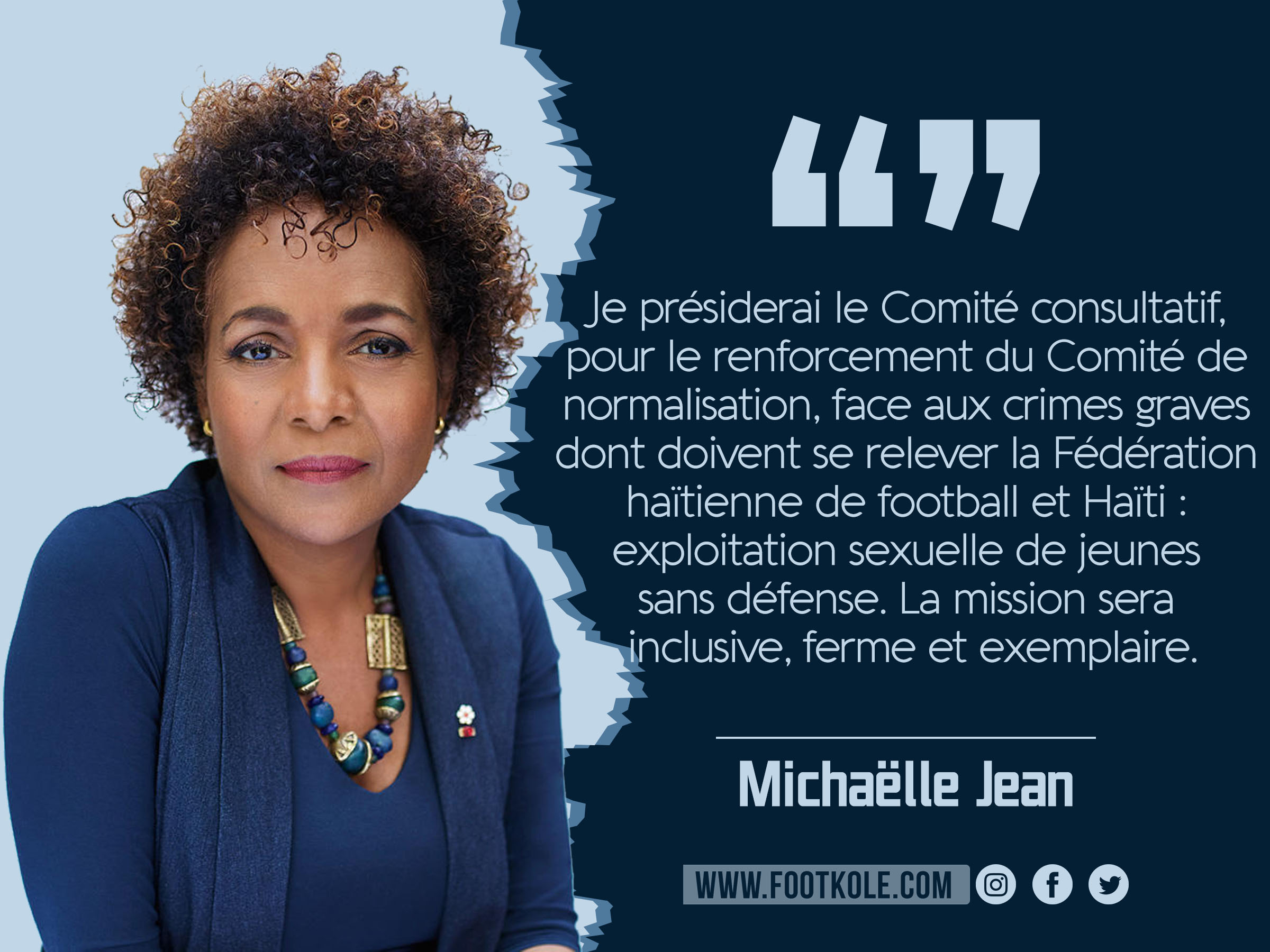 FHF – FIFA : MICHAËLLE JEAN PLAIDE POUR UNE REFONDATION DE LA FHF