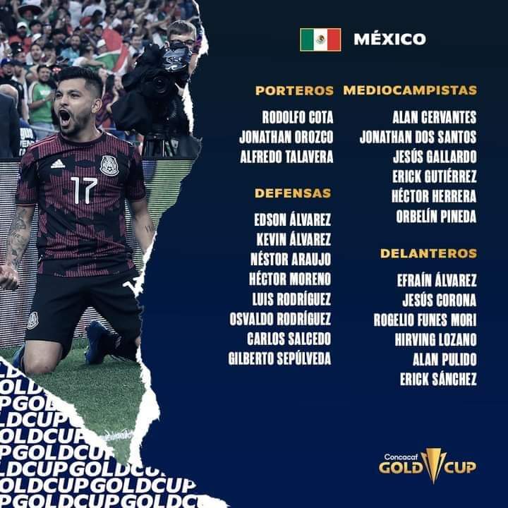 GOLD CUP 2021 : LE CHAMPION EN TITRE DÉVOILE SA LISTE AVEC HIRVING LOZANO ET JESÚS CORONA