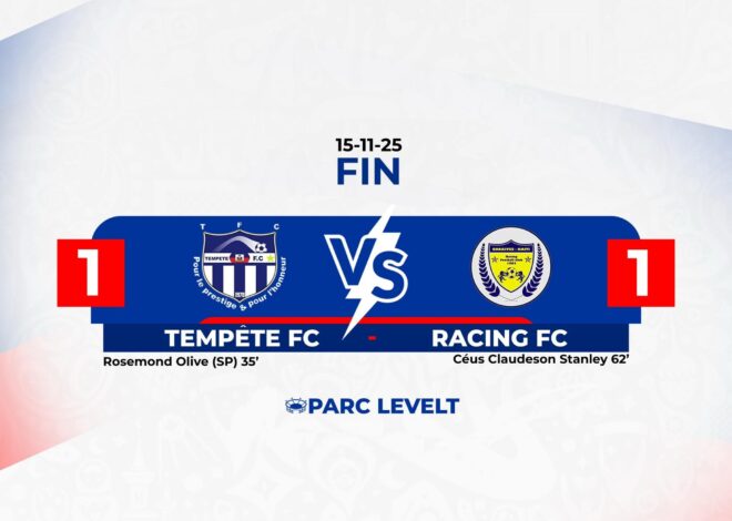 LHF : PAS DE VAINQUEUR ENTRE LE TEMPÊTE FC ET LE RACING FC